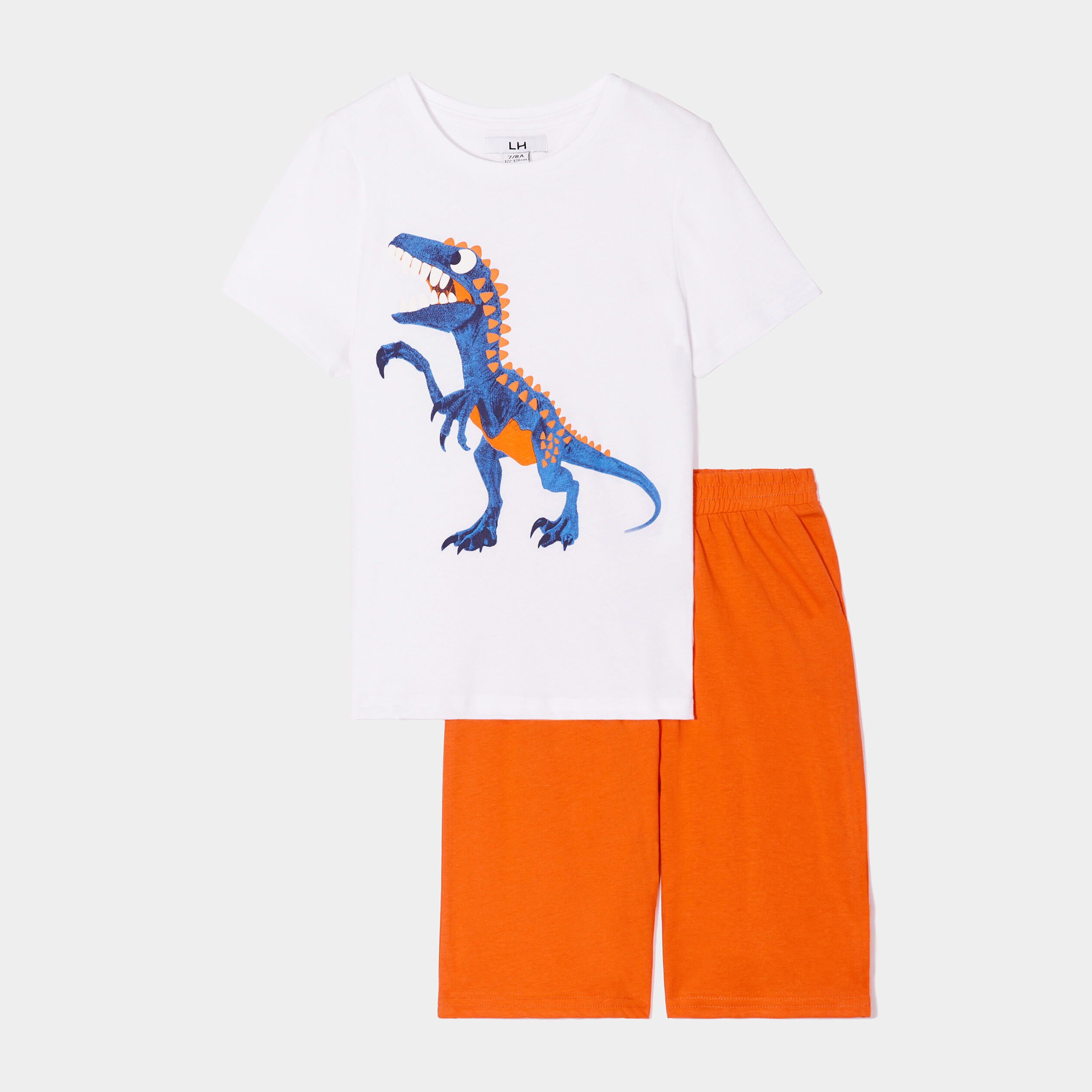 Ensemble pyjama short coton blanc garçon | La Halle