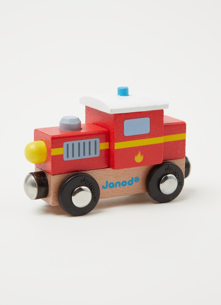 Puzzle magnetic Janod Story Trenul Pompierilor, 4 piese