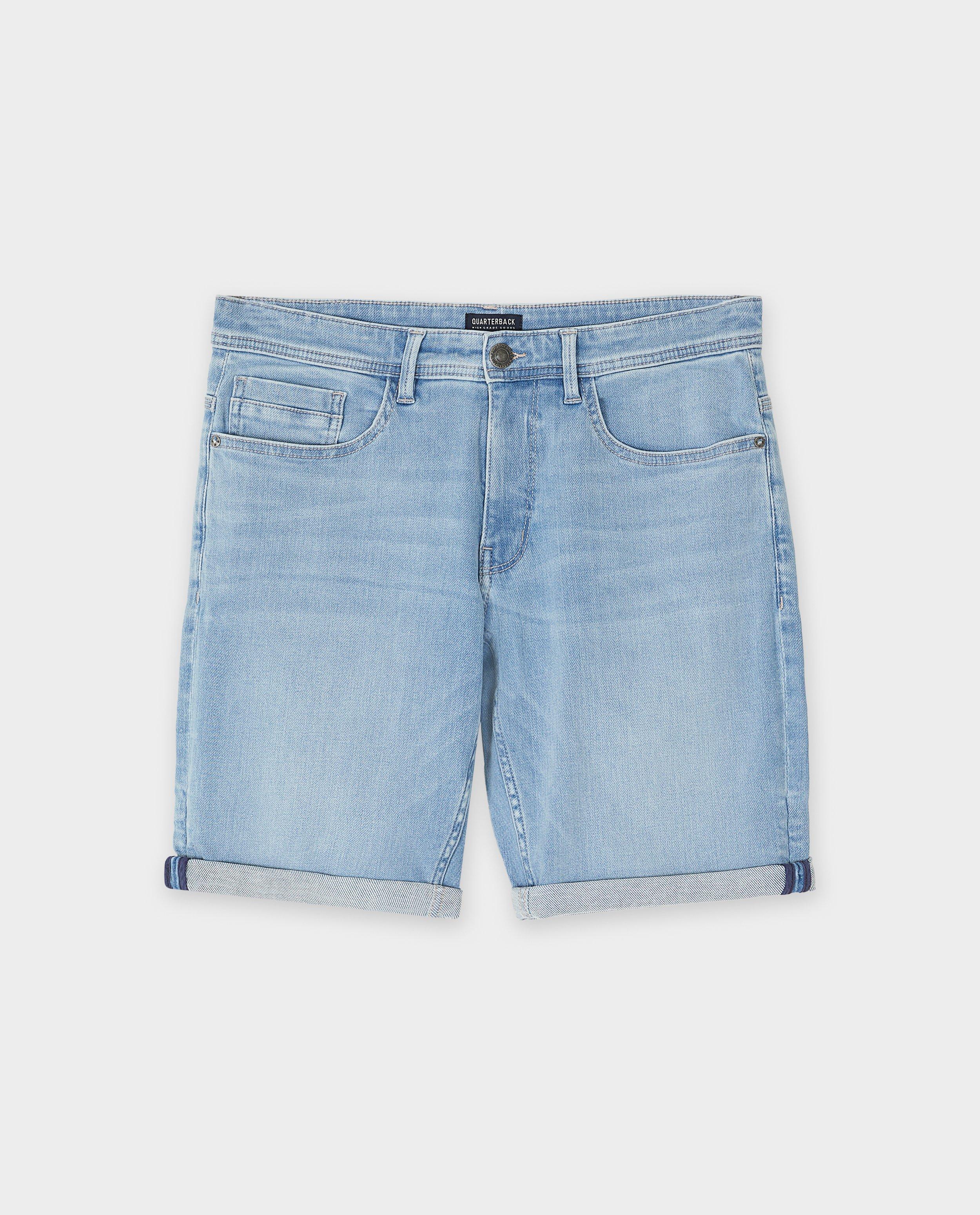 Quarterback Ljusblå jeansshorts ljusblå
