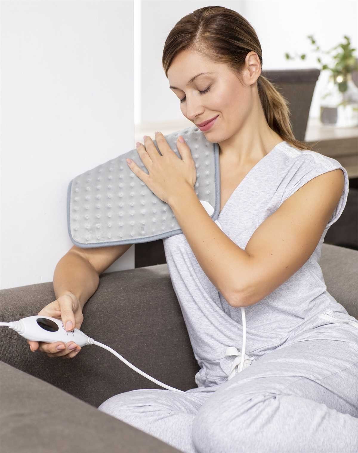 sinnlein Heizkissen aus Fleece 42 x 32 cm elektrisches Wärmekissen mit, Abschaltautomatik, waschbar bis 40°C