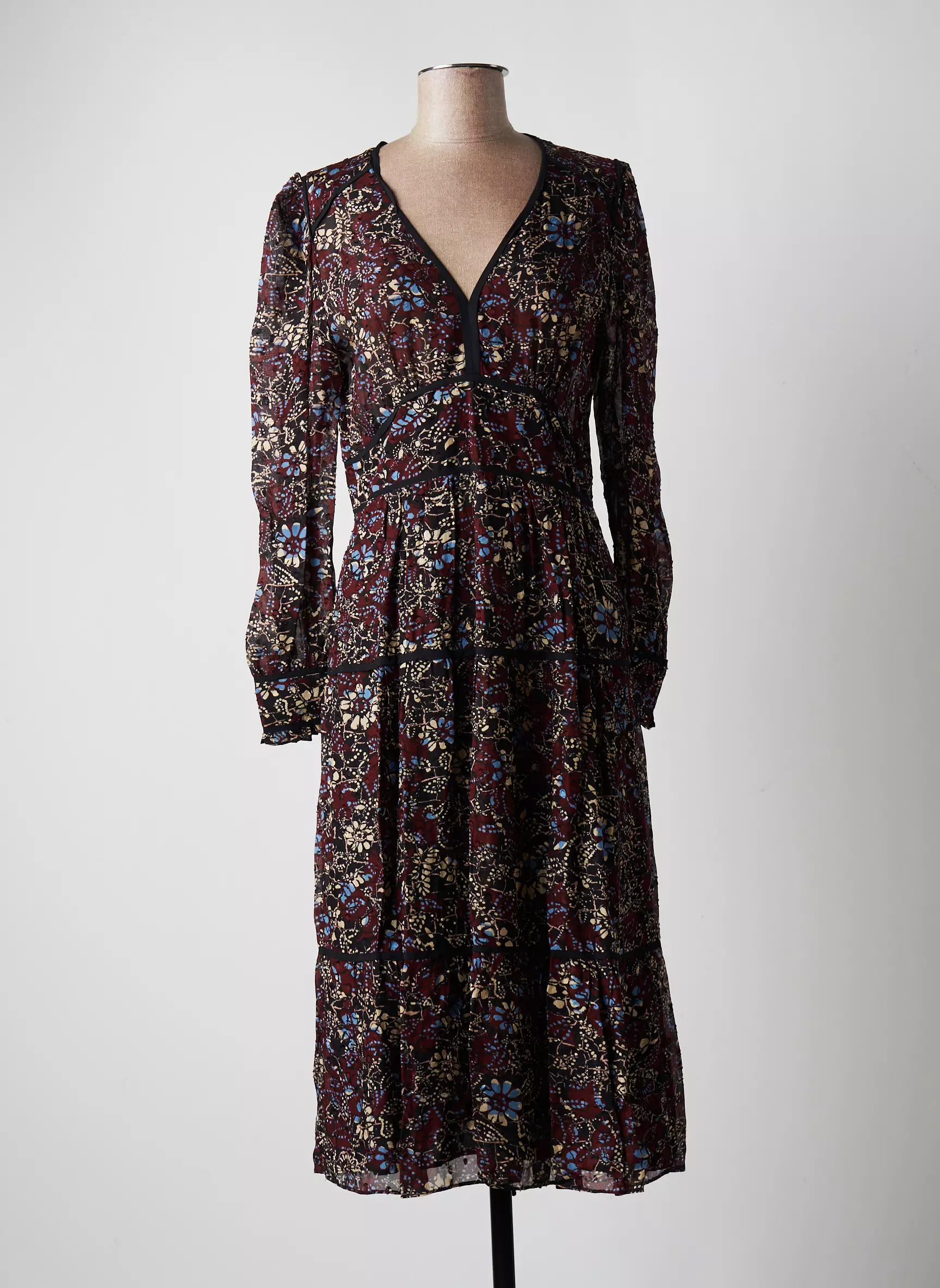 Ba Sh Robes Mi Longues Femme couleur marron