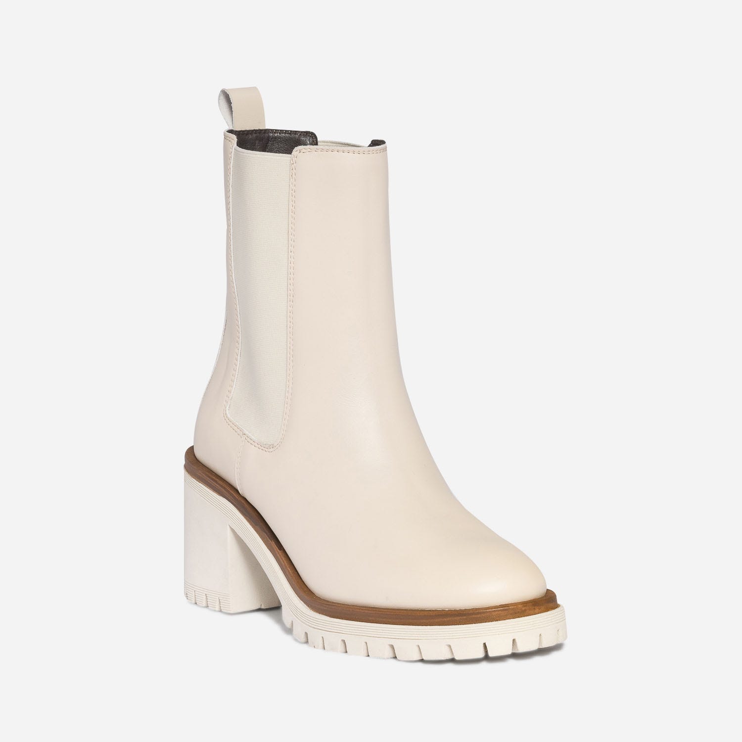 Chelsea boots TEXTO écru en cuir