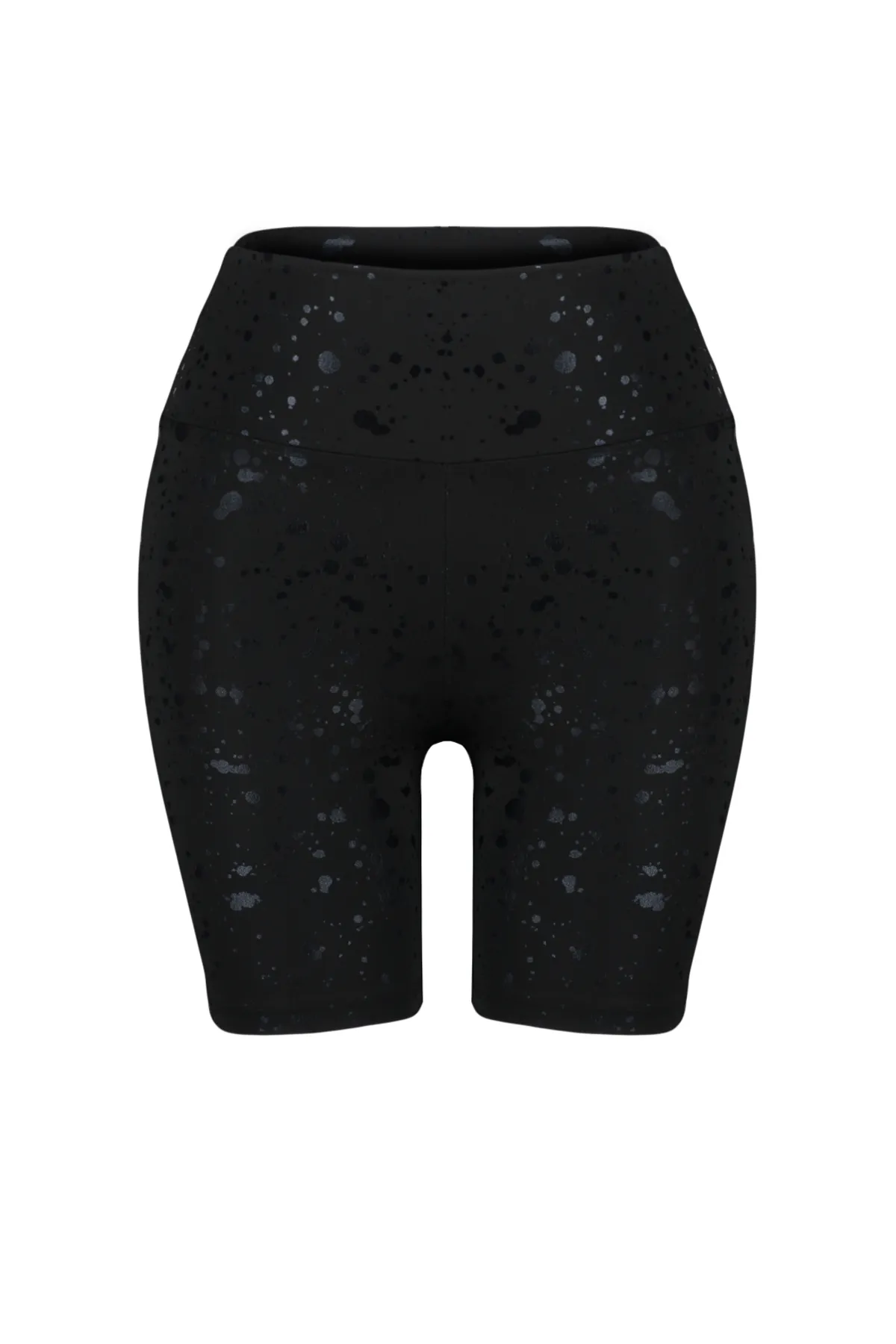 Trendyol Collection  Schwarze Sportshorts/kurze Leggings aus Strick mit Glanzstoff THMSS24TY00033