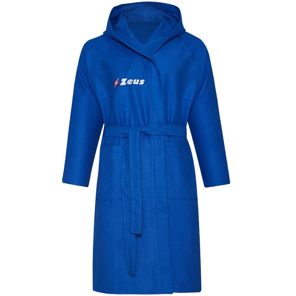 Zeus Unisex Mikrofaser Bademantel blau