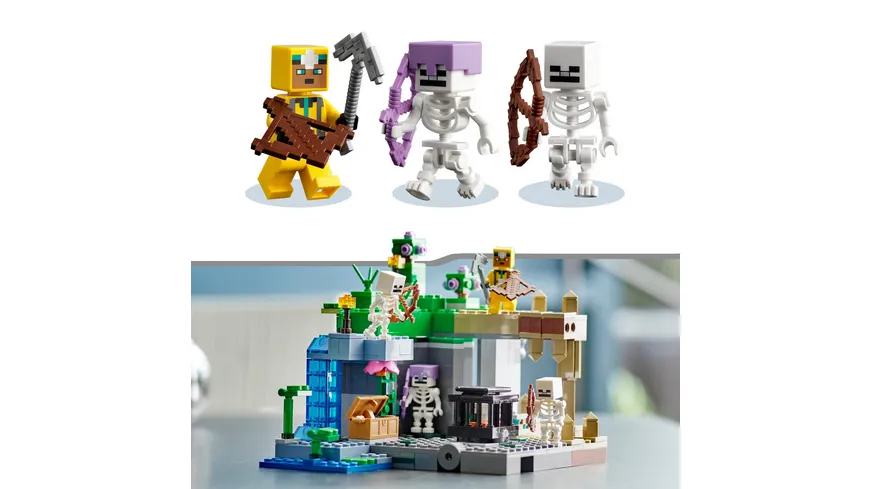 LEGO Minecraft 21189 Das Skelettverlies, Höhle, Spielzeug Set mit Figuren