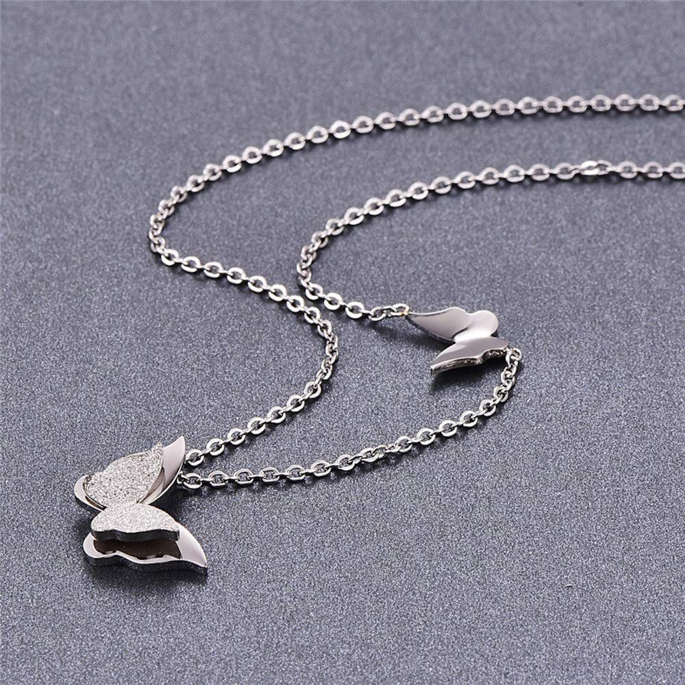Kim Johanson Kette mit Anhänger Schmetterling, aus Edelstahl