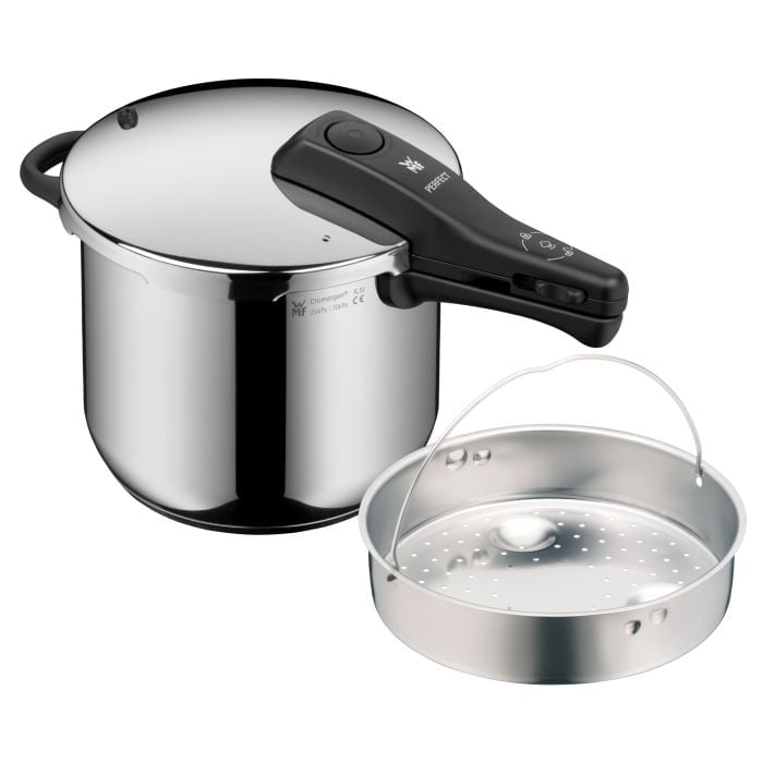Perfect One Pot Schnellkochtopf mit Dampfgareinsatz, 6,5 Liter