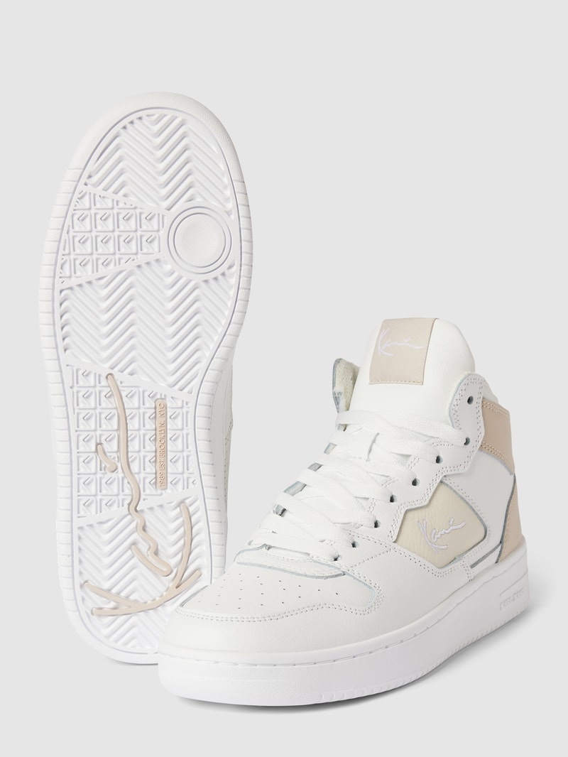 High Top Sneaker mit Label-Details in weiss