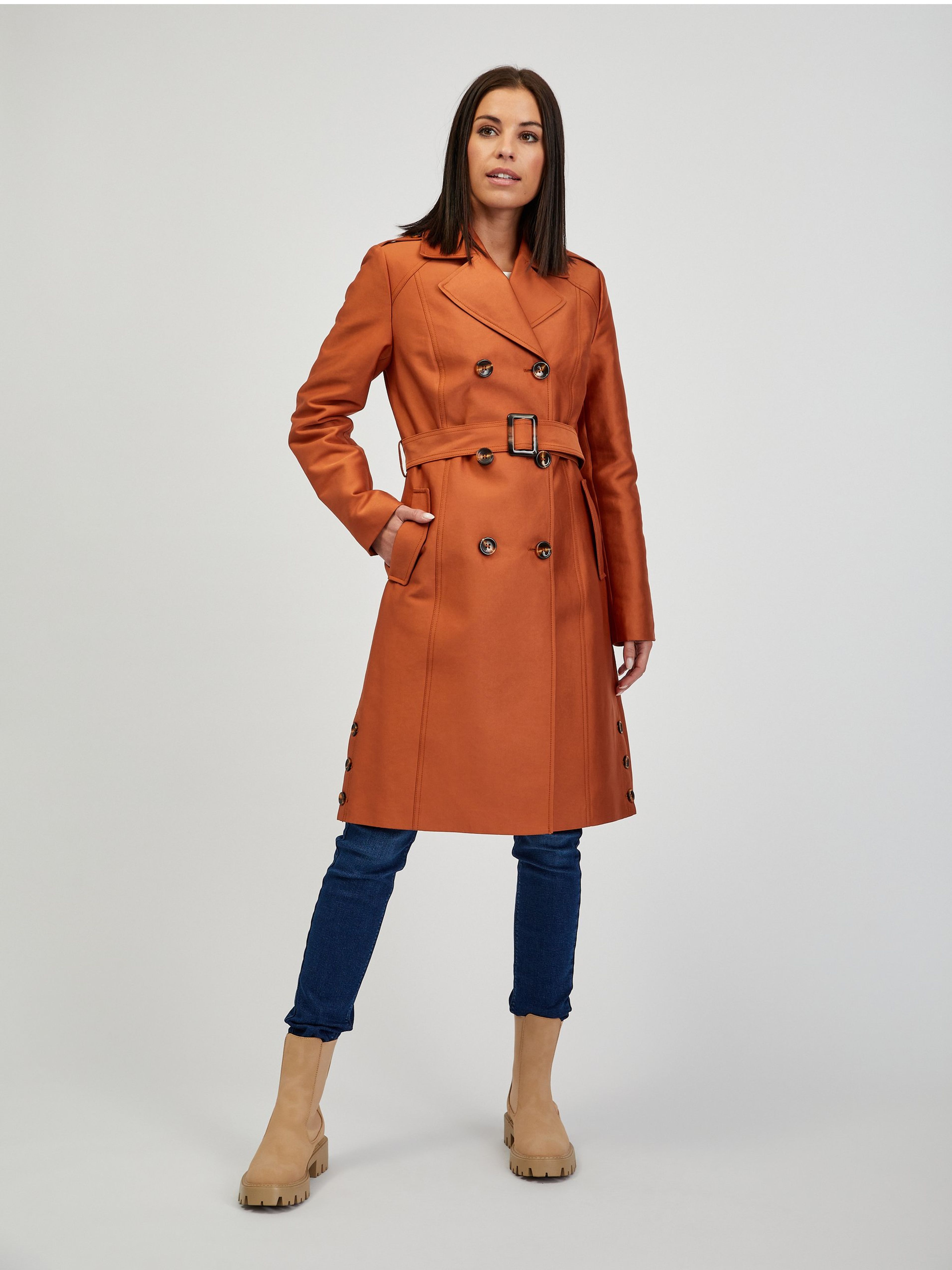 Brauner Damen-Trenchcoat ORSAY