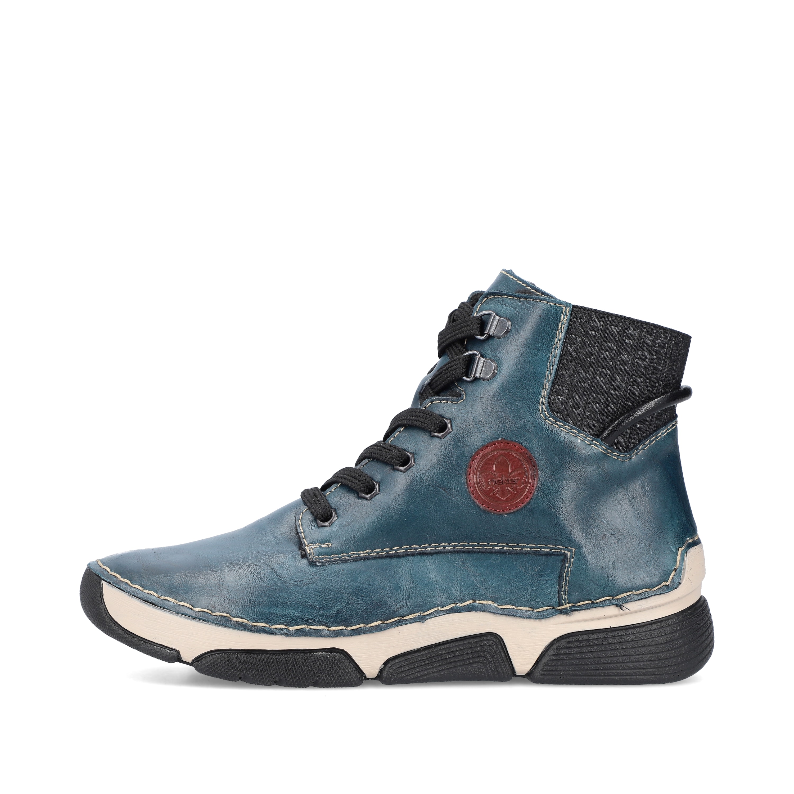 Rieker Damen Schnürstiefel cyanblau