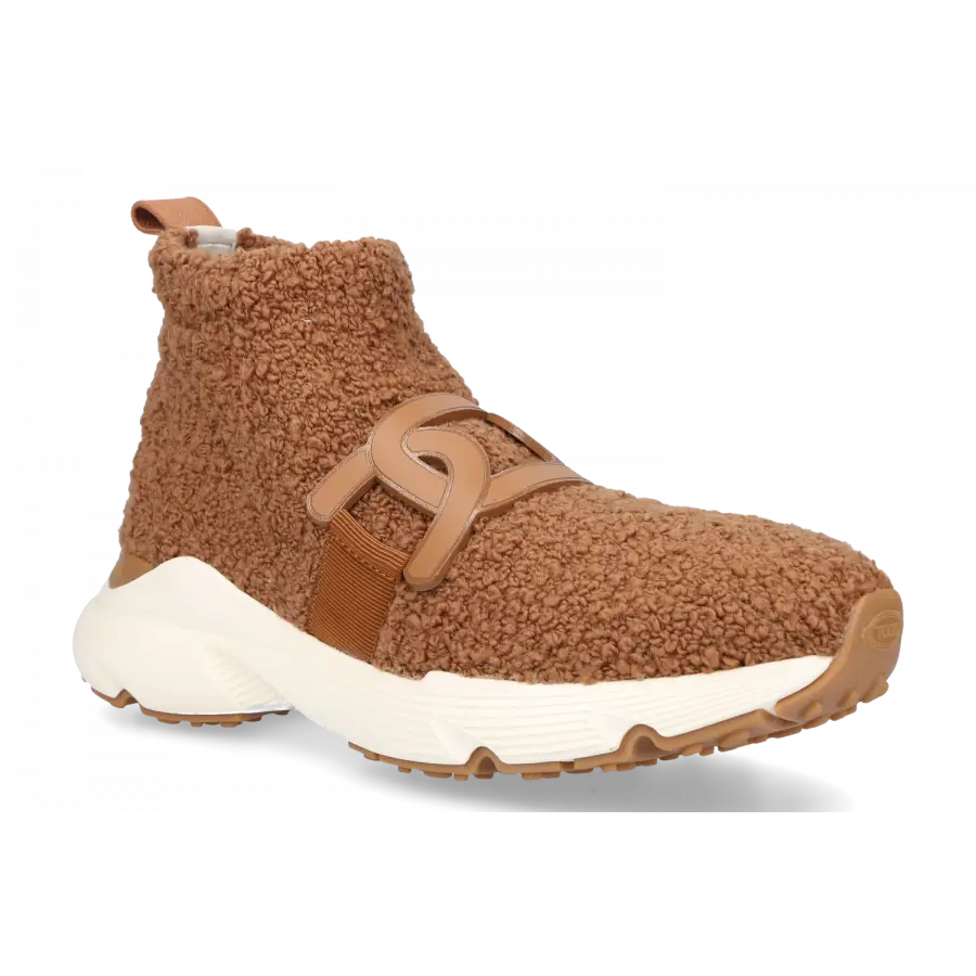 Tod's - Sneaker high KATE SLIP Lammfell - braun