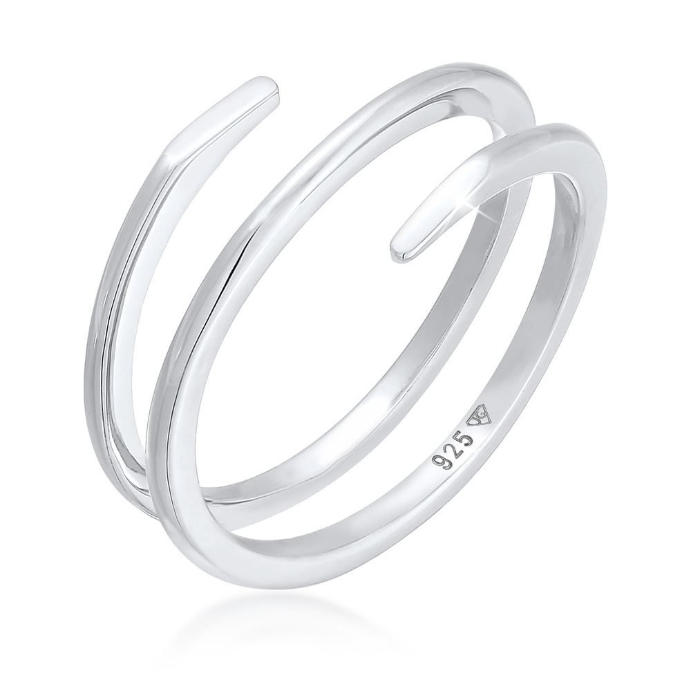 Elli Elli Bague Femmes Enroulement Torsadé Filigrane Tendance en Argent Sterling 925 Bague