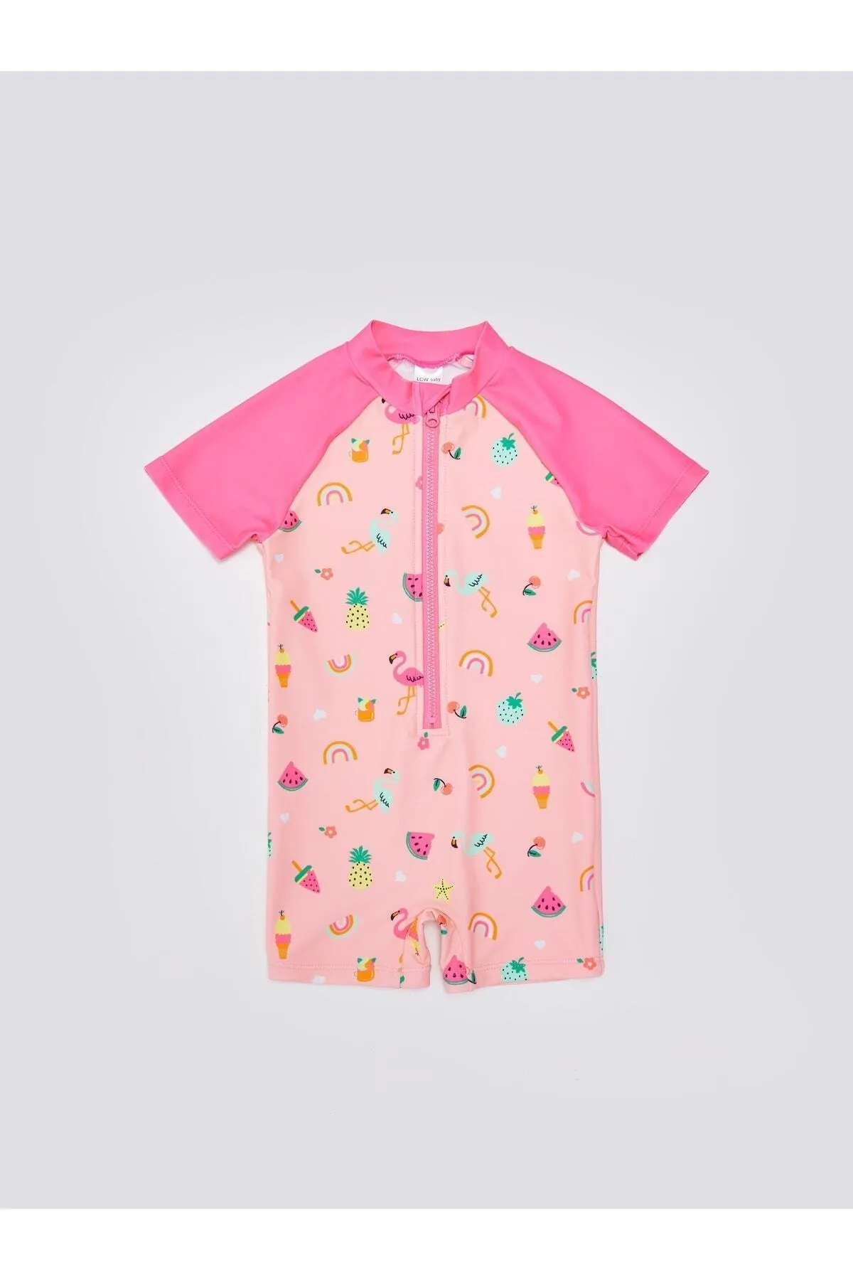 LC Waikiki  Badeanzug - Rosa - Print