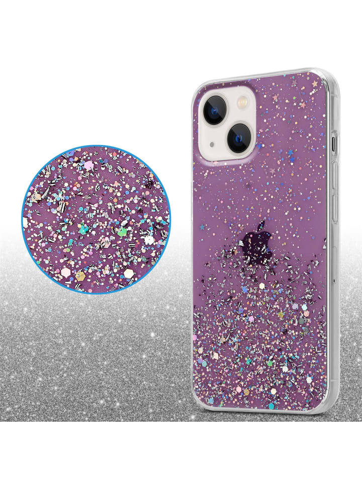 cadorabo Hülle für Apple iPhone 13 Glitter in Lila mit Glitter günstig kaufen onesize