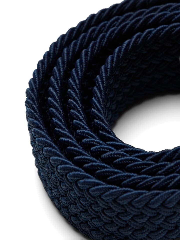 Jack & Jones Elastischer Stoff Gürtel Flecht Stretch Belt ohne Löcher JACSPRING in Navy günstig kaufen