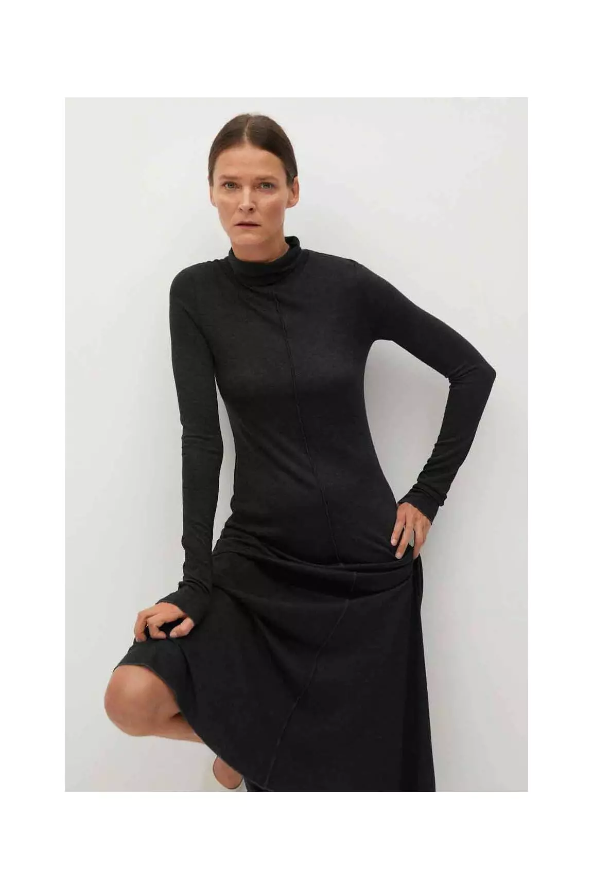 Mango Robes Longues Femme couleur gris