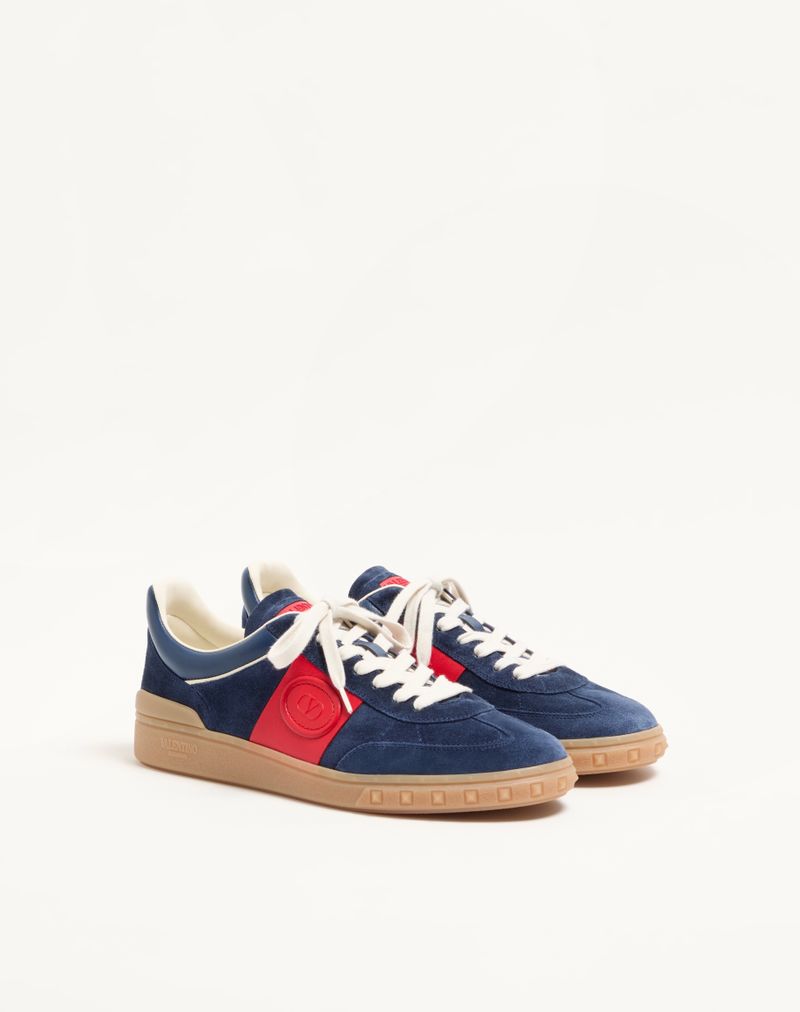 Baskets basses Upvillage en cuir fendu et cuir de veau nappa