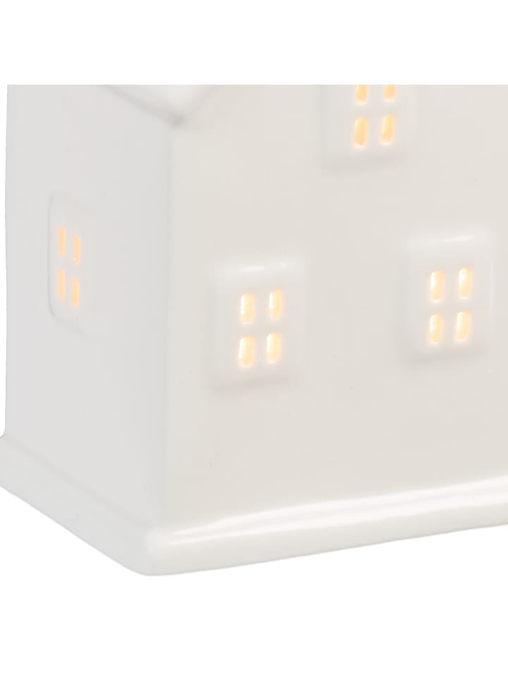 relaxdays Teelichthaus in Weiß - (B)7,5 x (H)12 x (T)6 cm günstig kaufen onesize