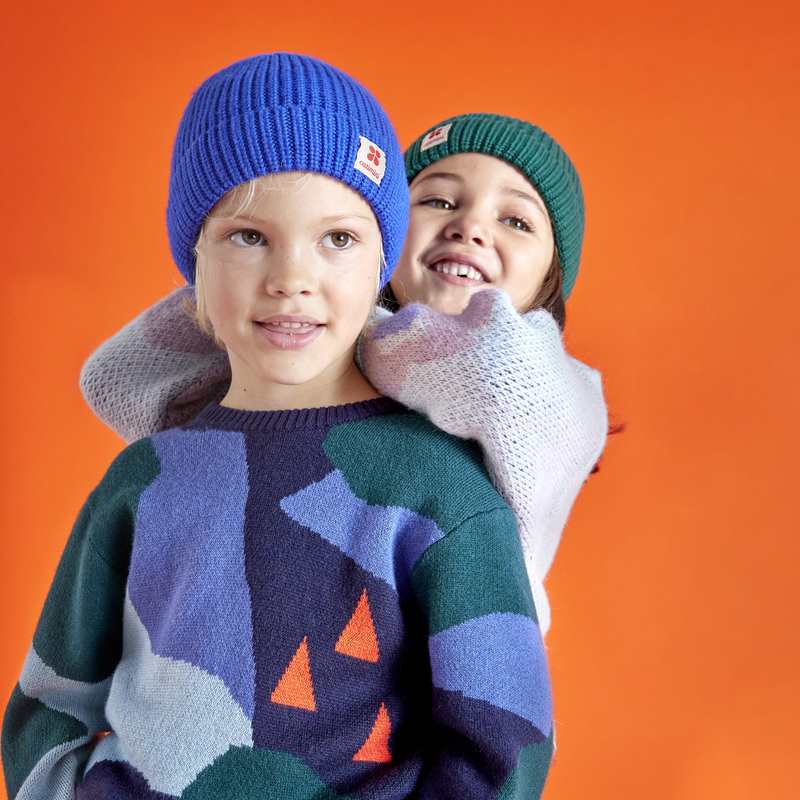 Pull en tricot pour garçon bleu Catimini
