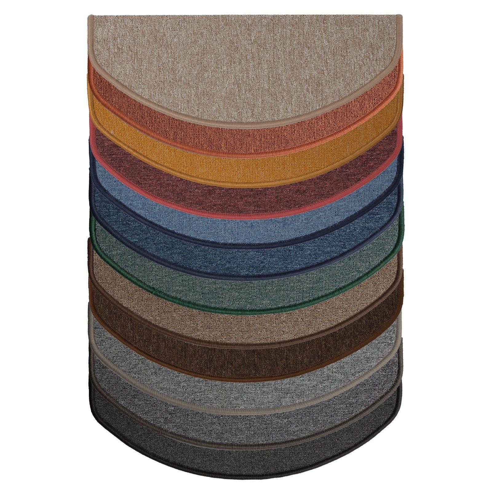 Stufenmatte Athen, Treppenmatte, viele Farben & 3 Größen, Karat, Halbrund, Höhe: 4 mm