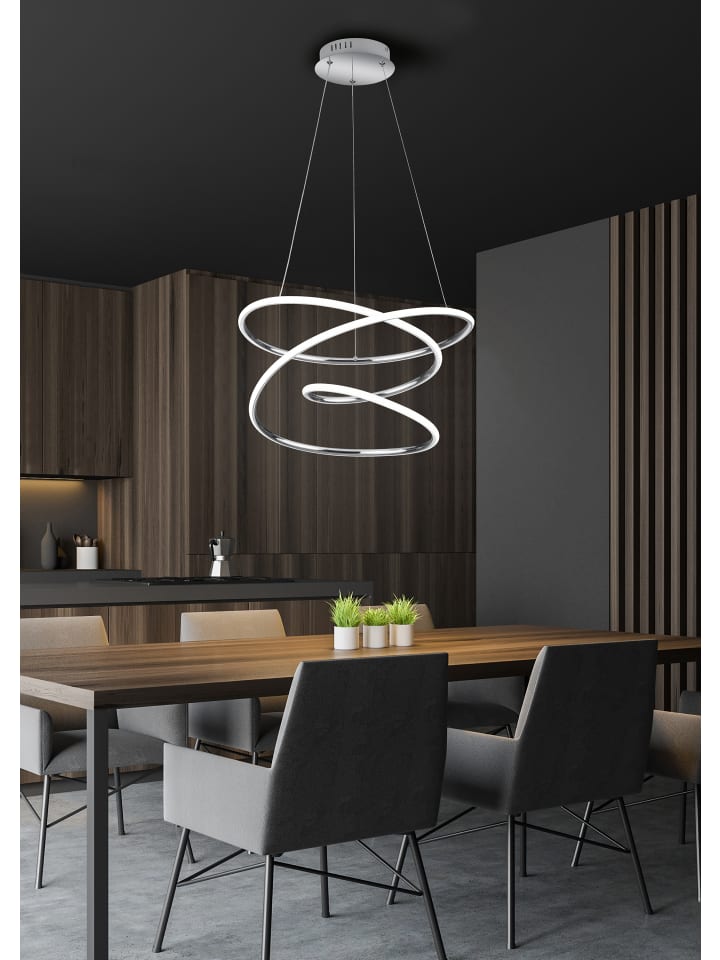 Reality Leuchten Pendelleuchte BOLOGNA in chrom günstig kaufen onesize