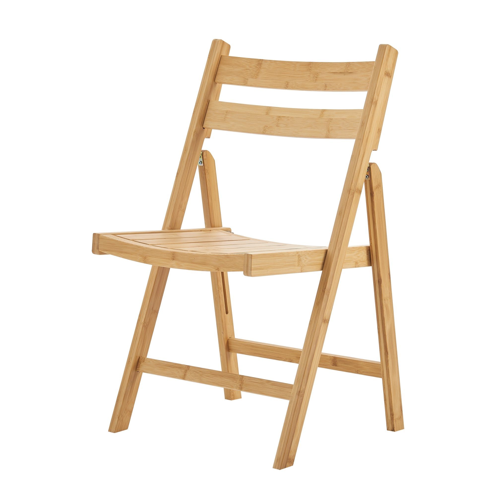 en.casa Klappstuhl (2 St), Gran Esszimmerstuhl aus Bambus 78x44cm