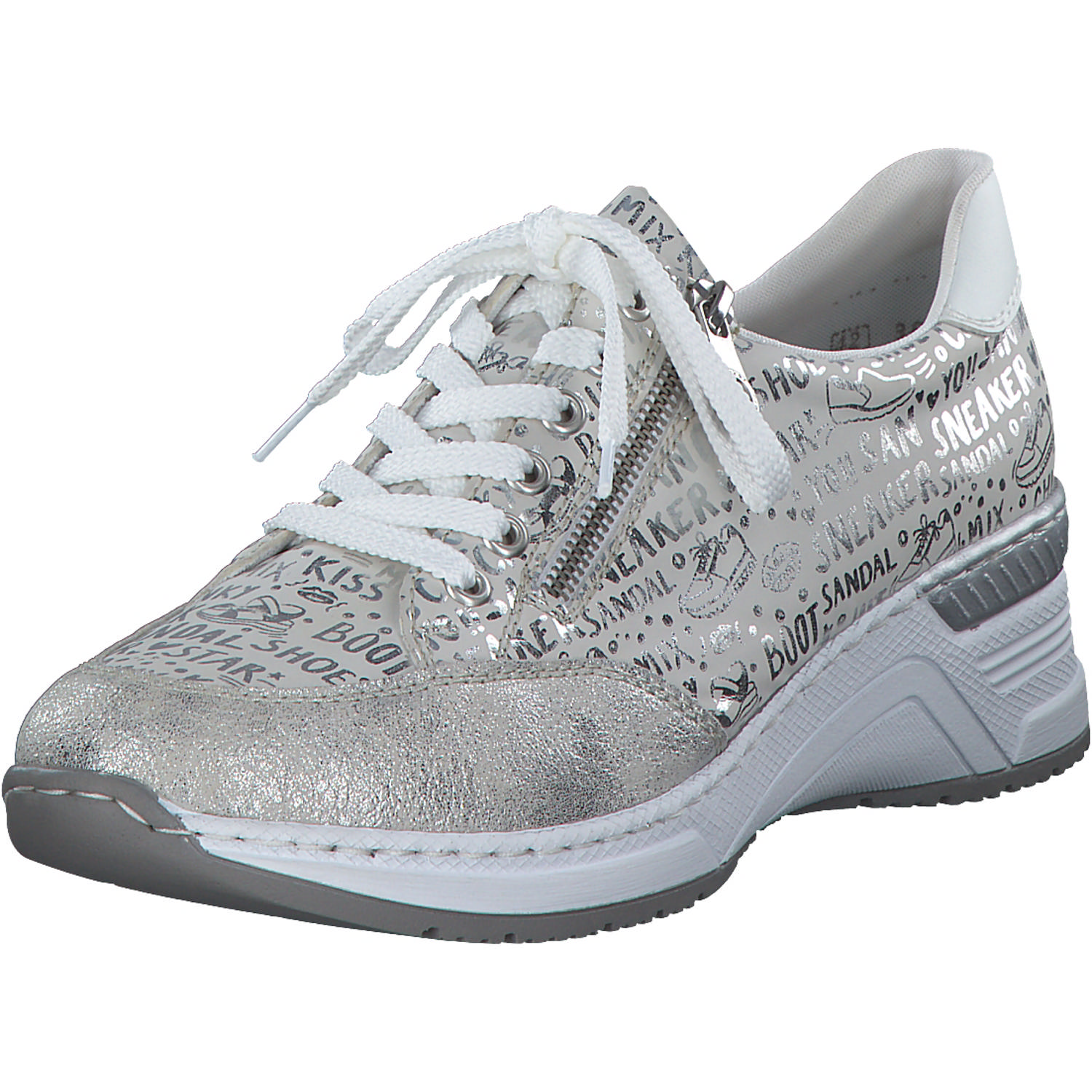 Rieker N4316, Schnürschuhe, Damen, Weiß