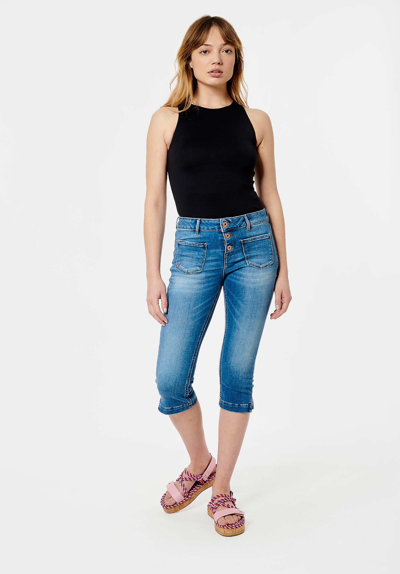 LOLI   Corsaire/Pantacourt silm femme