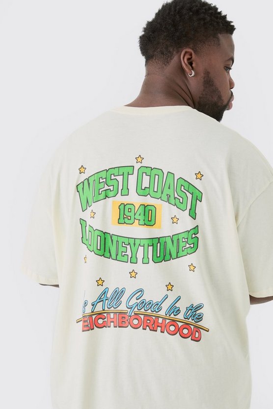 Plus Oversize T-Shirt mit lizenziertem Looney Tunes Print