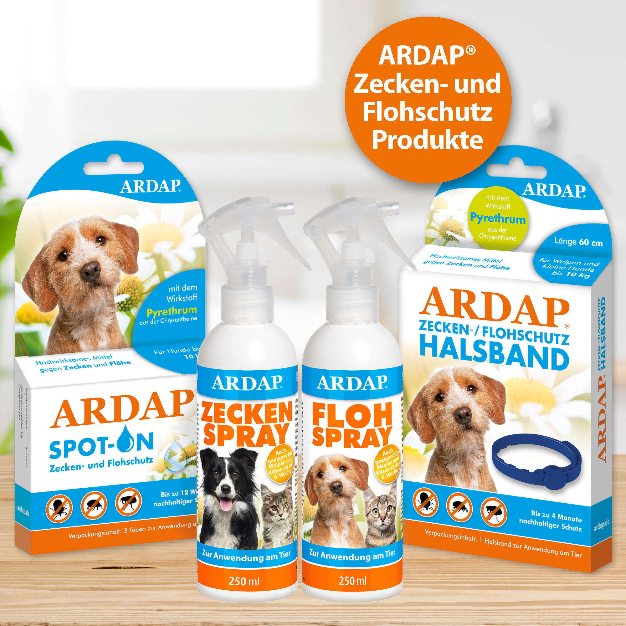 Ardap Floh- & Zeckenmittel Ardap Zecken- & Floh-Halsband für Hunde L