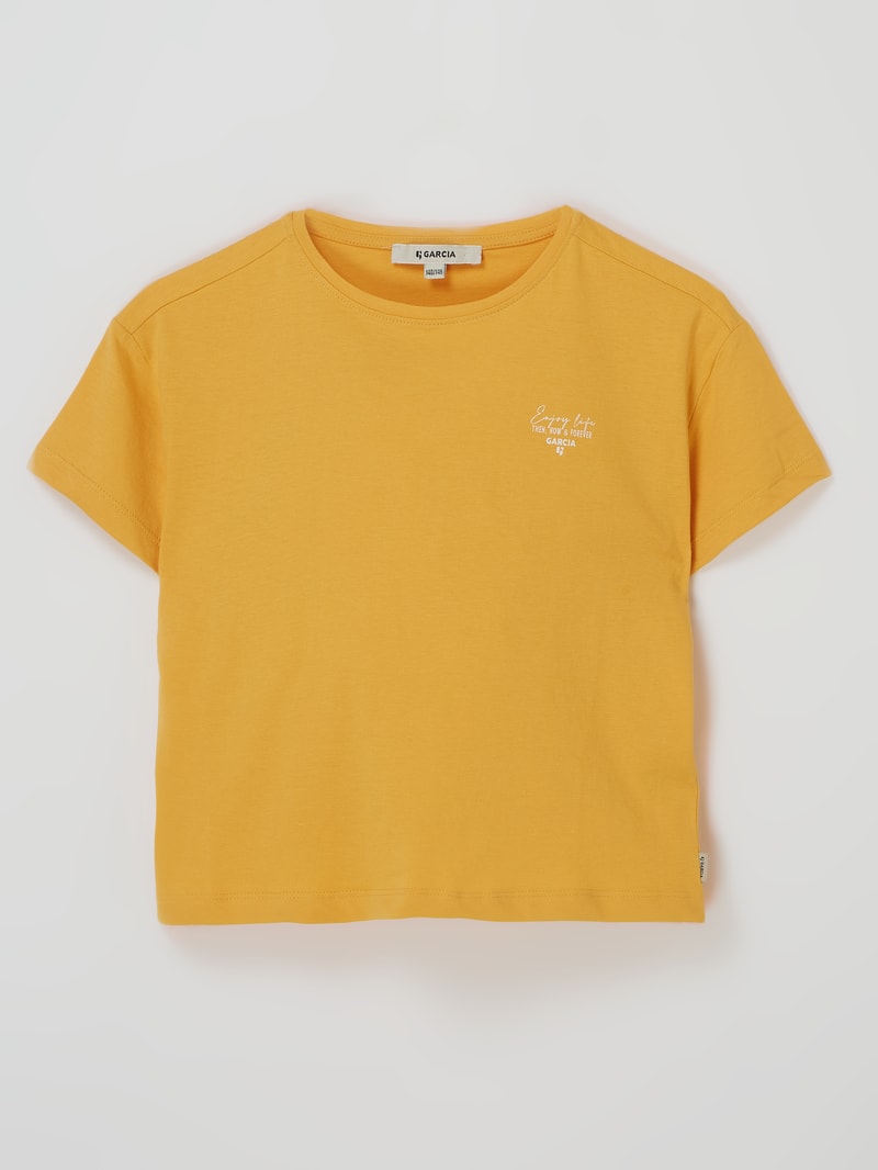 Boxy Fit T-Shirt aus Bio-Baumwolle in gelb