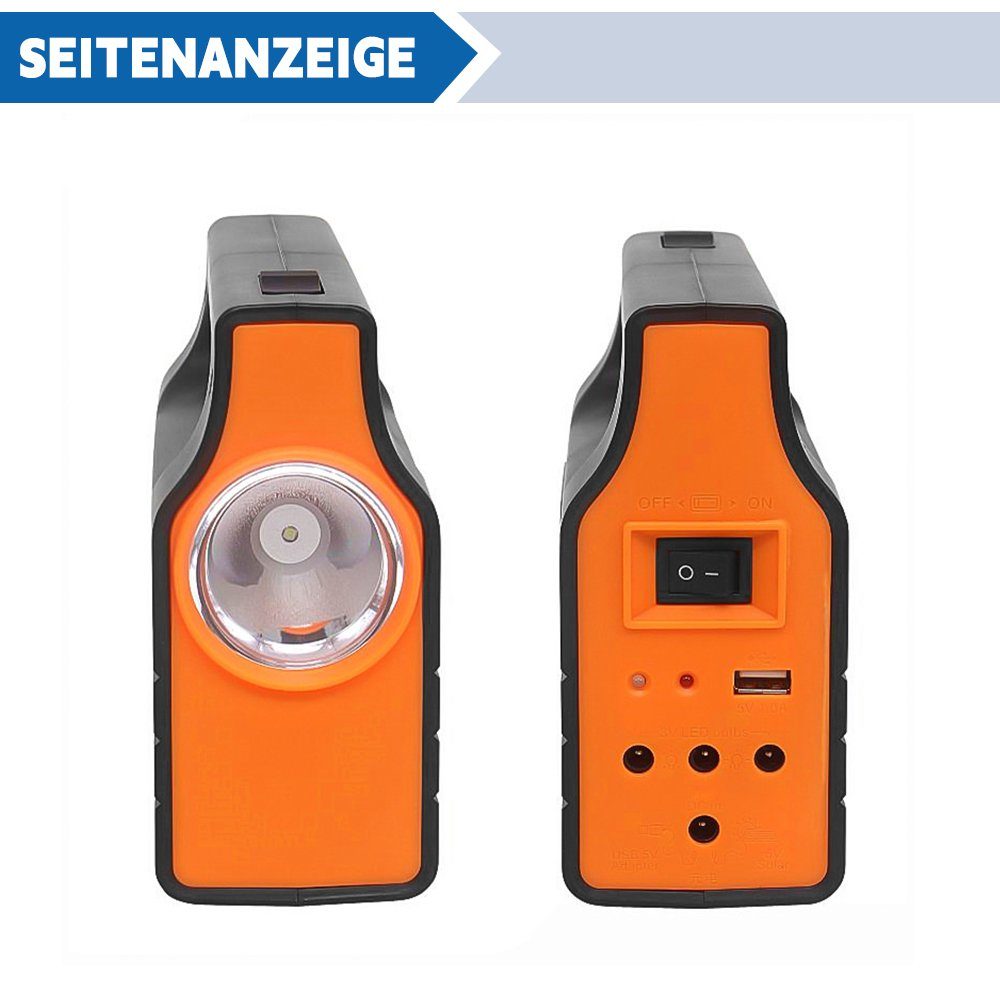 MDHAND Stromerzeuger Solargeneratoren, (1-tlg), Mit Taschenlampe und 3* Licht