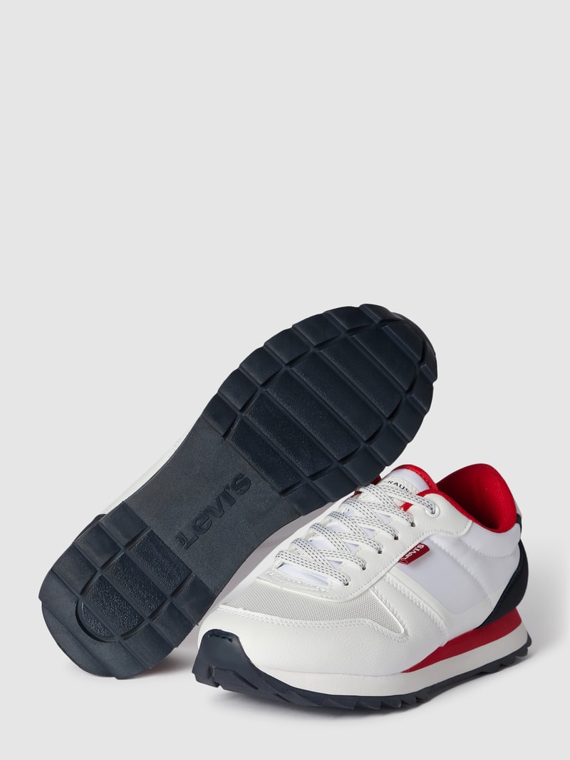 Sneaker mit Label-Details Modell 'Alex' in weiß