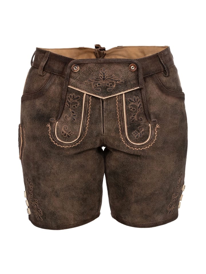 Spieth & Wensky Lederhose DESSAU in dunkelbraun günstig kaufen