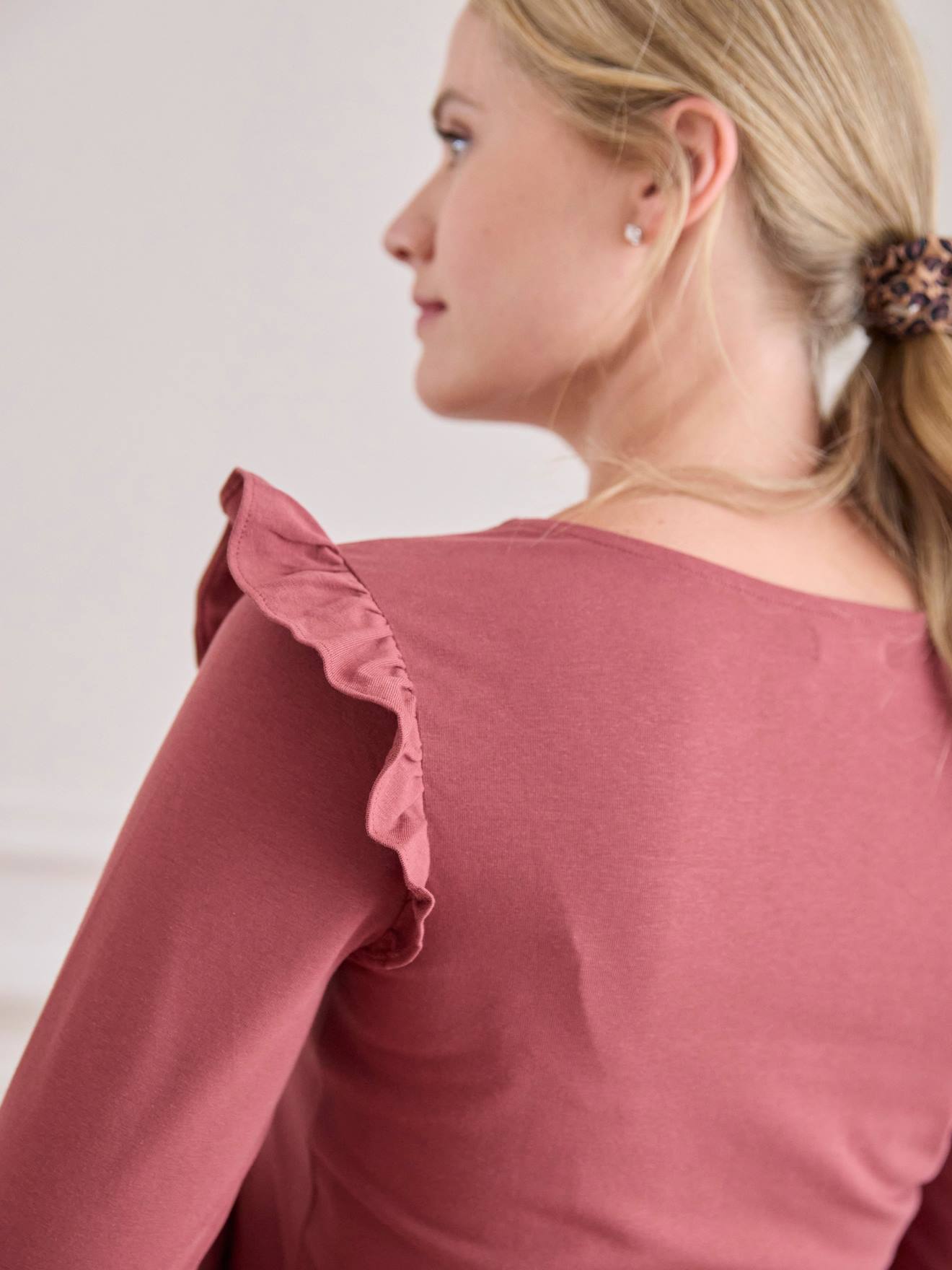 T-shirt blouse grossesse et allaitement terracotta