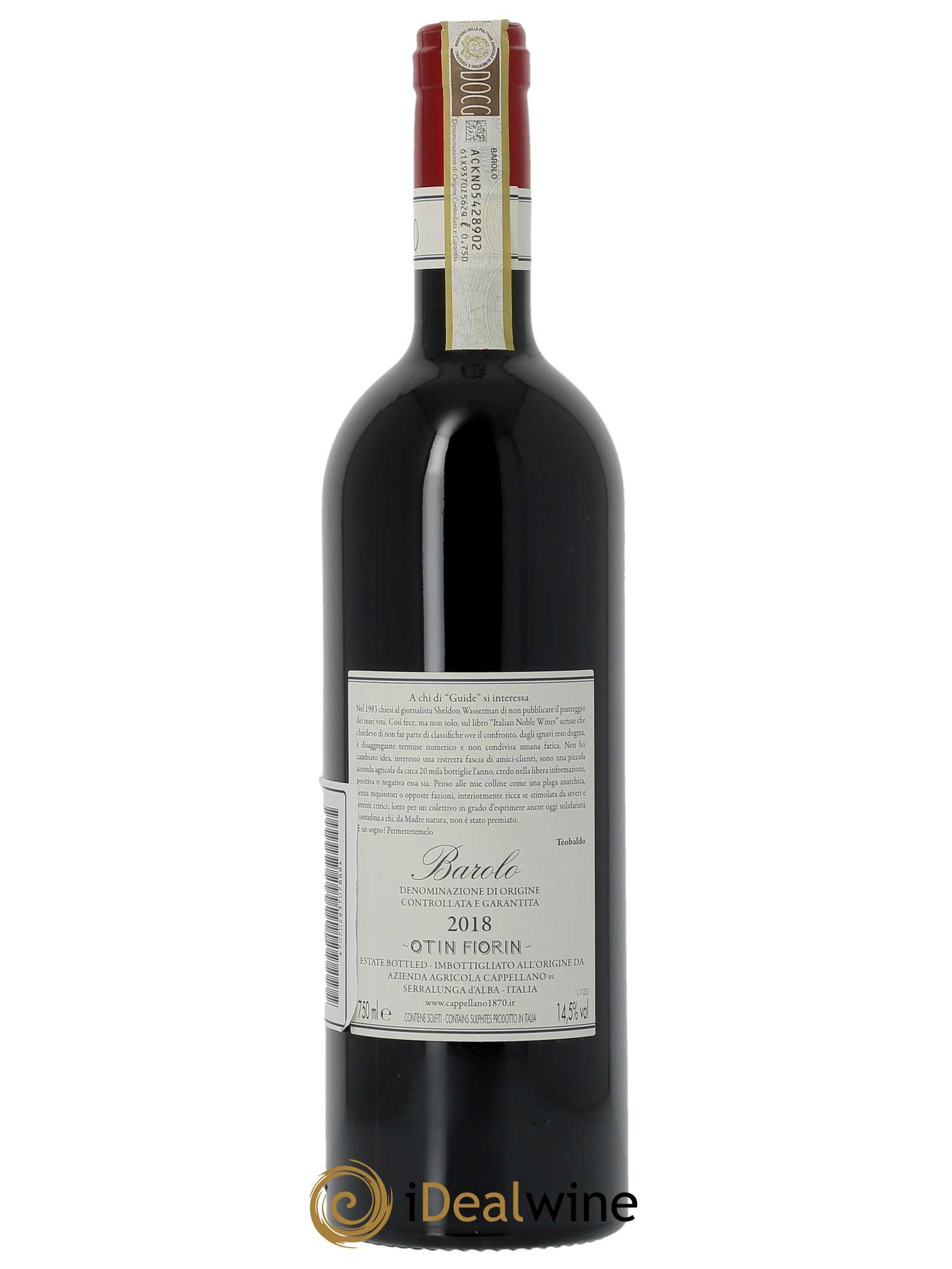 Barolo Pie Franco Cappellano  2018 - Lot de 1 Bouteille