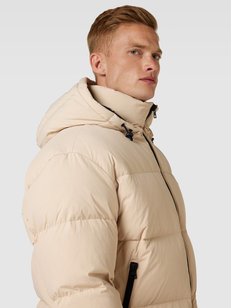 Daunenjacke mit Reißverschluss Modell 'BIRONTO' in beige