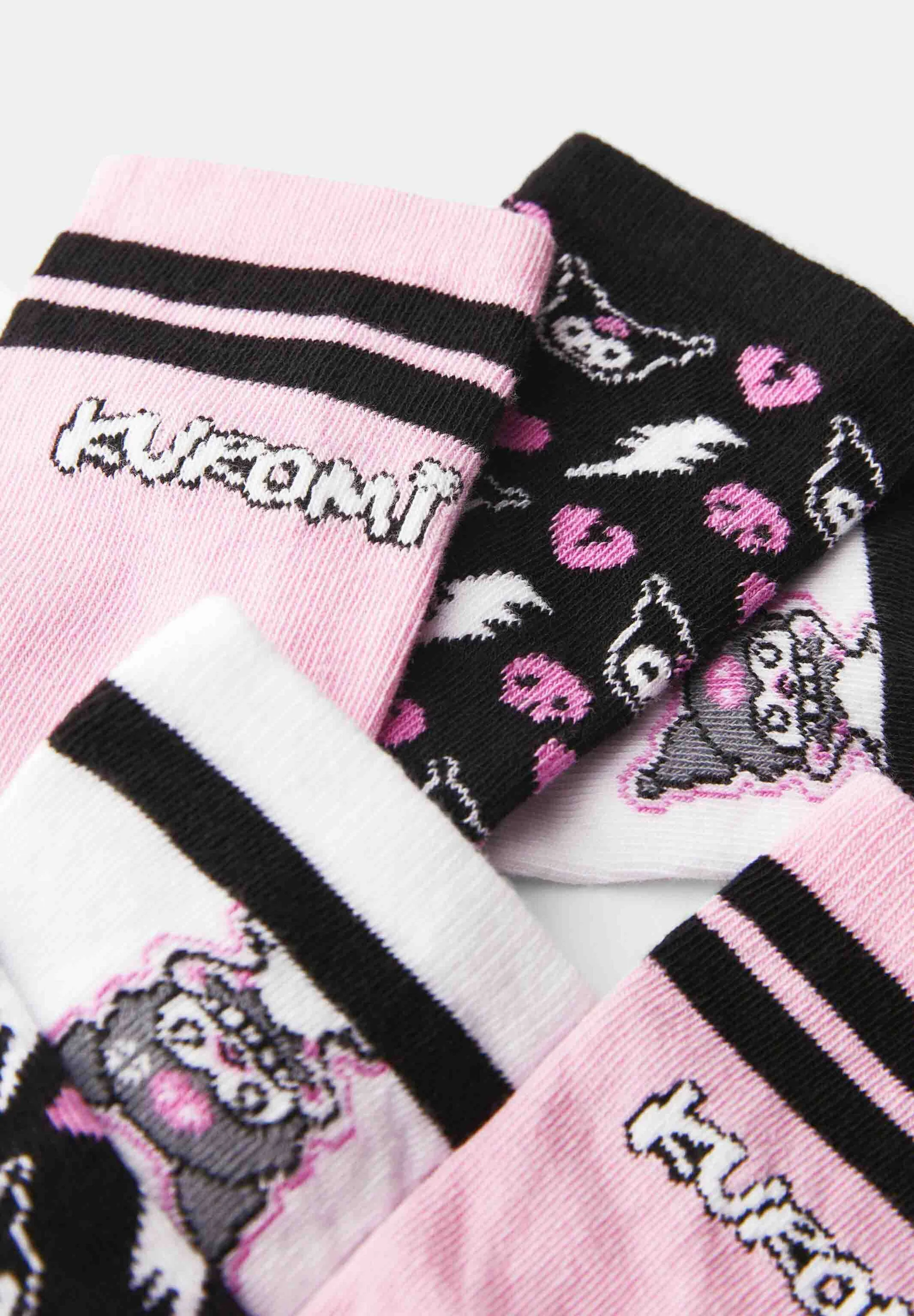 Bershka KUROMI-PACK DE 3 - Calcetines
