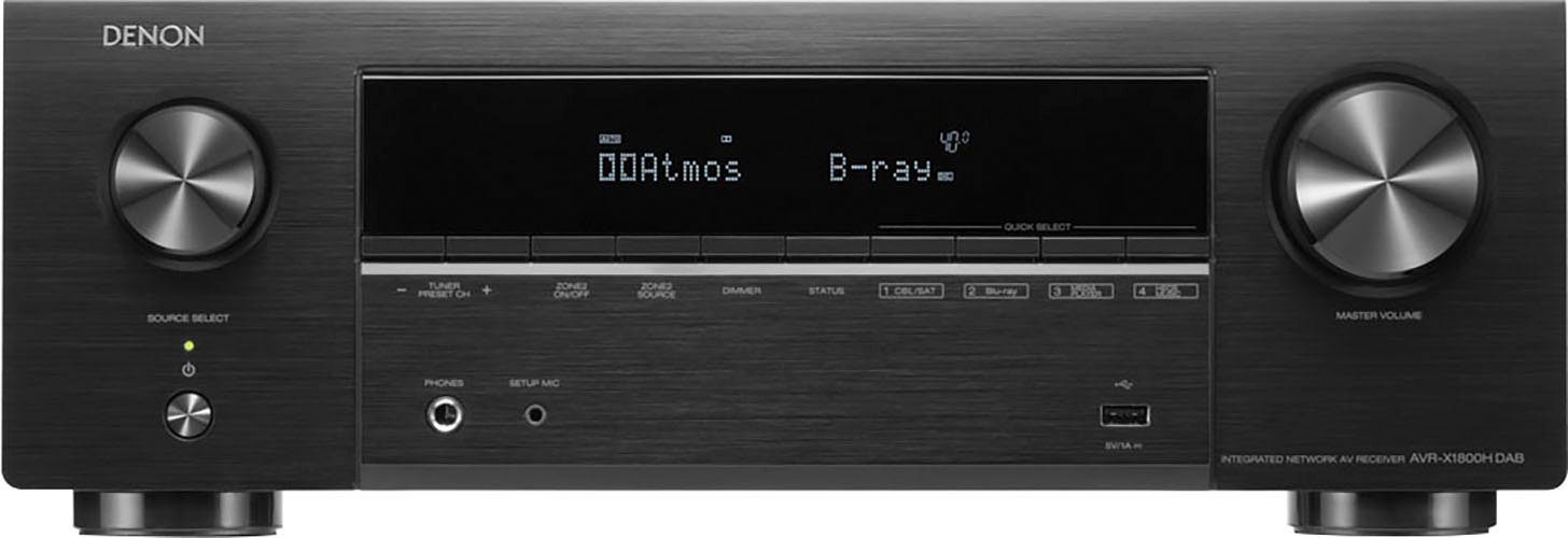 Denon AVR-X1800H DAB 7.2 AV-Receiver (Bluetooth, LAN (Ethernet), WLAN)