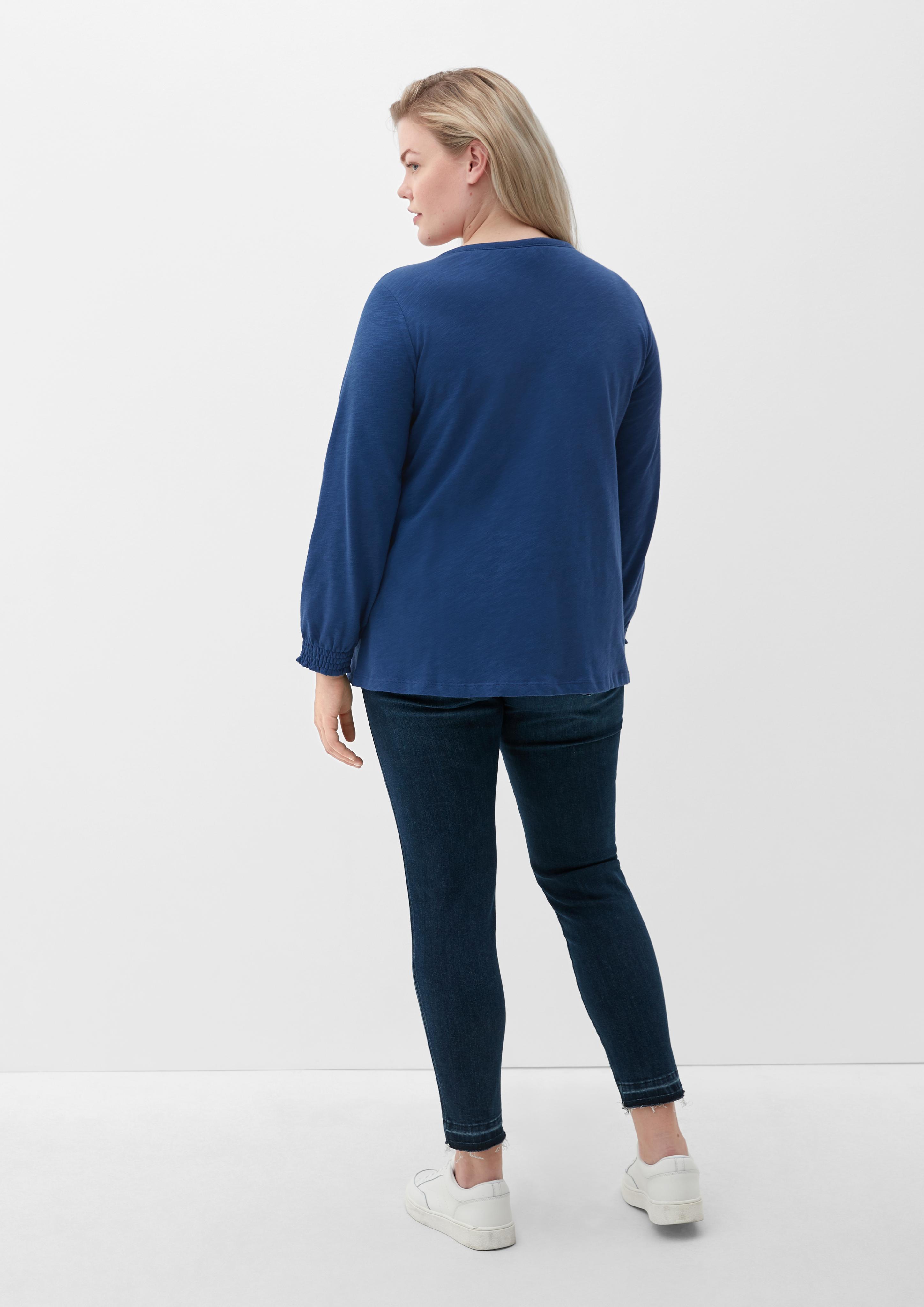 Blusenshirt mit Smokbündchen  2126028-5657