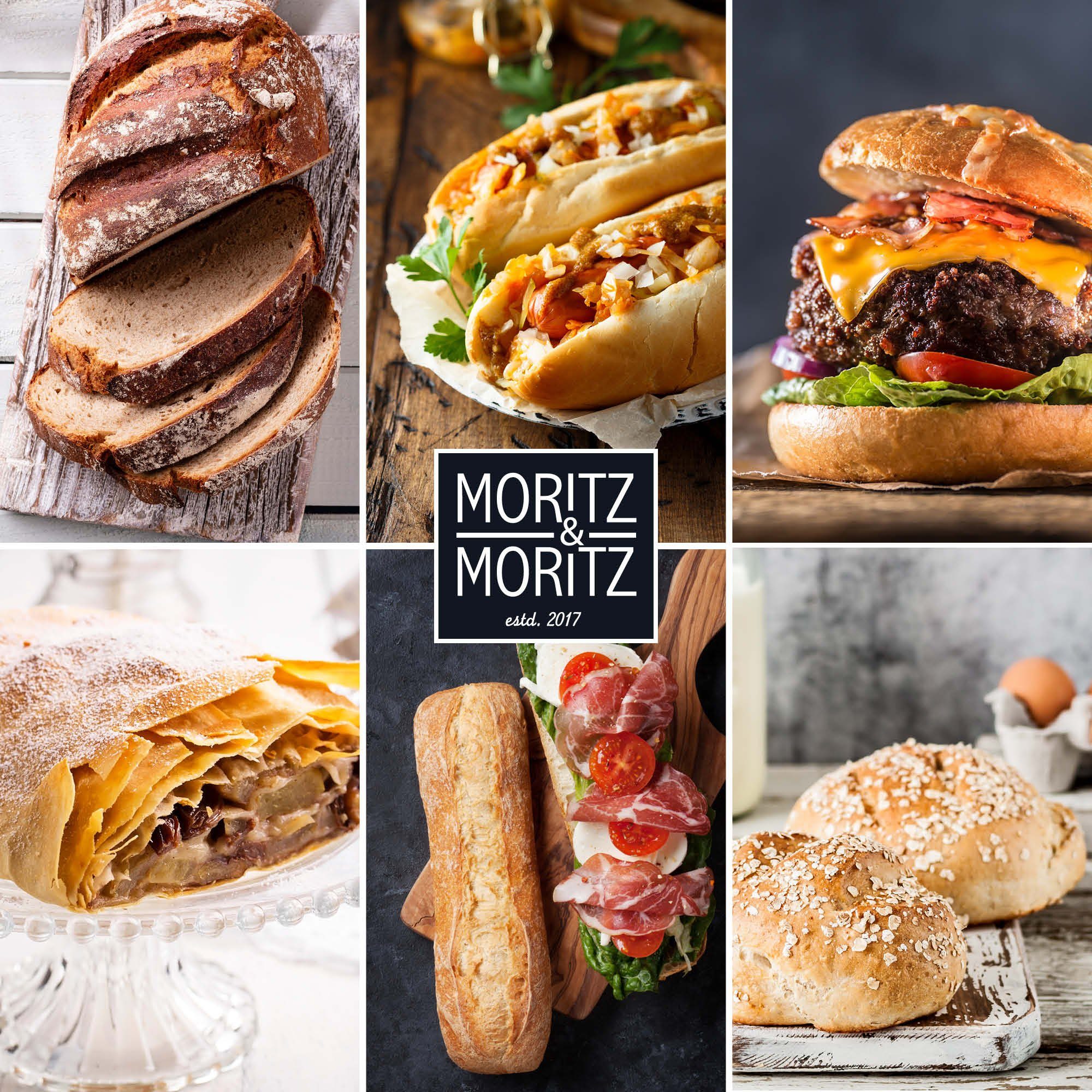 Moritz & Moritz Silikonform Brotbackform Set, (Set), Set aus Brotbackform Silikon Rund, Burger Buns Backform