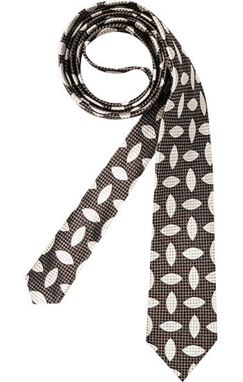 KARL LAGERFELD, Krawatte, Seide, braun-beige gemustert