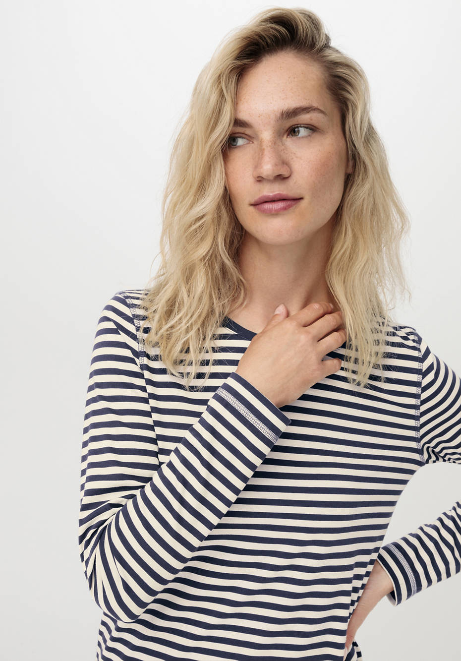 Langarm-Schlafshirt aus reiner Bio-Baumwolle