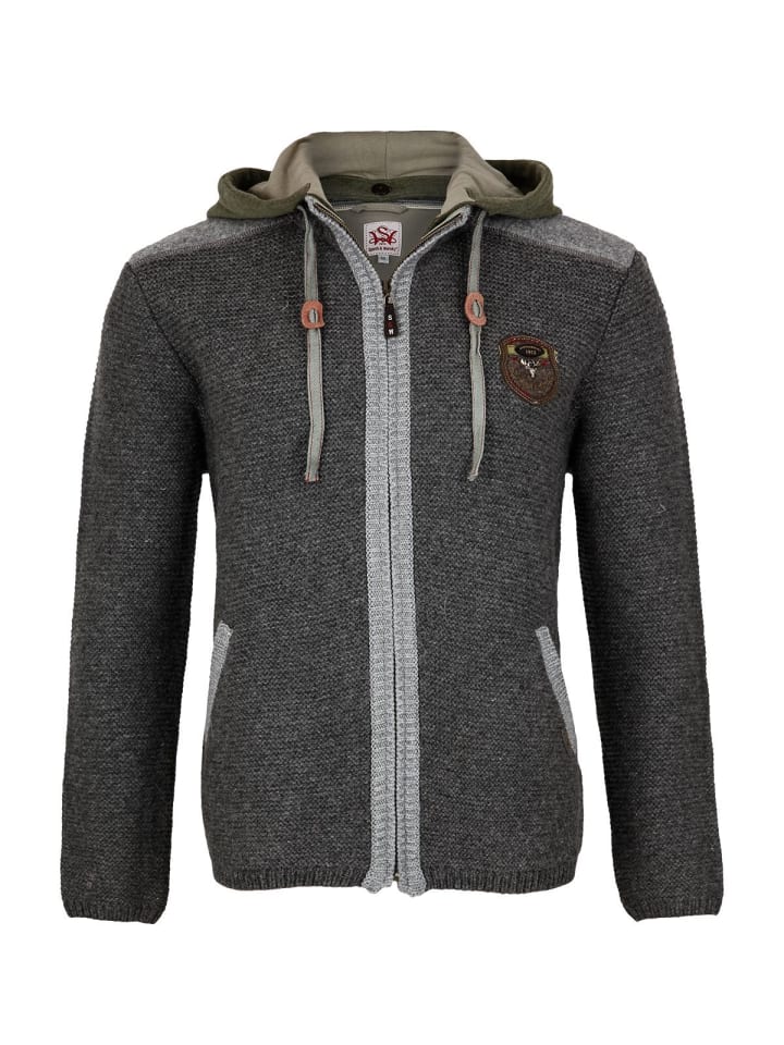 Spieth & Wensky Strickjacke DAKAR in mittelgrau günstig kaufen
