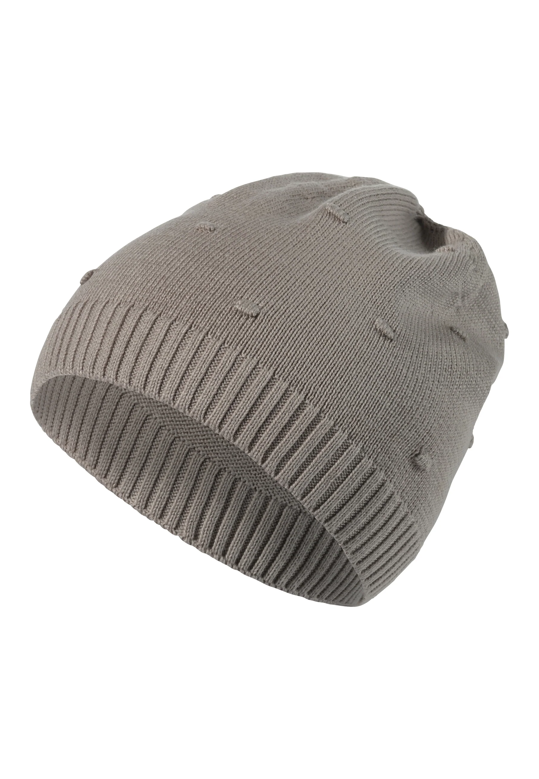 Strickmütze GOTS mit aufgestrickten Punkten