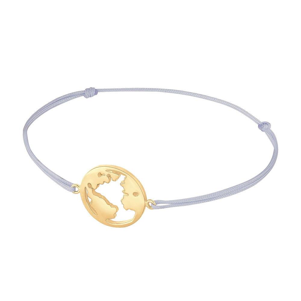 Elli Elli Bracelet Weltkugel Globus Reise Nylon Bändchen 925 Silber Bracelet