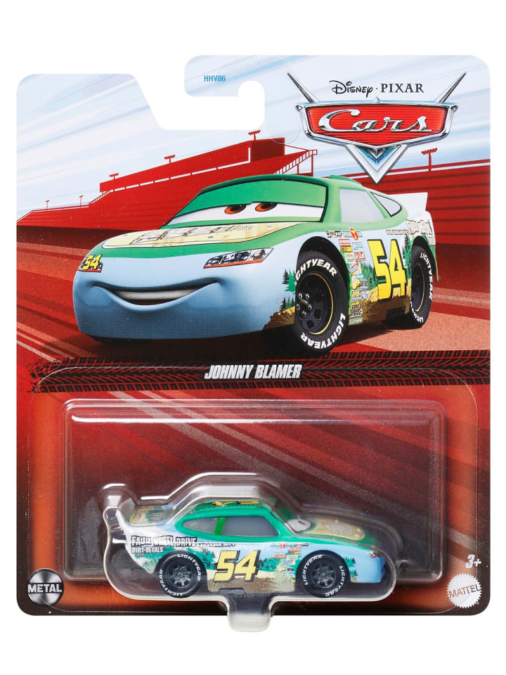 Disney Cars Fahrzeug Racing Style | Die Cast 1:55 Auto in Johnny Blamer günstig kaufen onesize