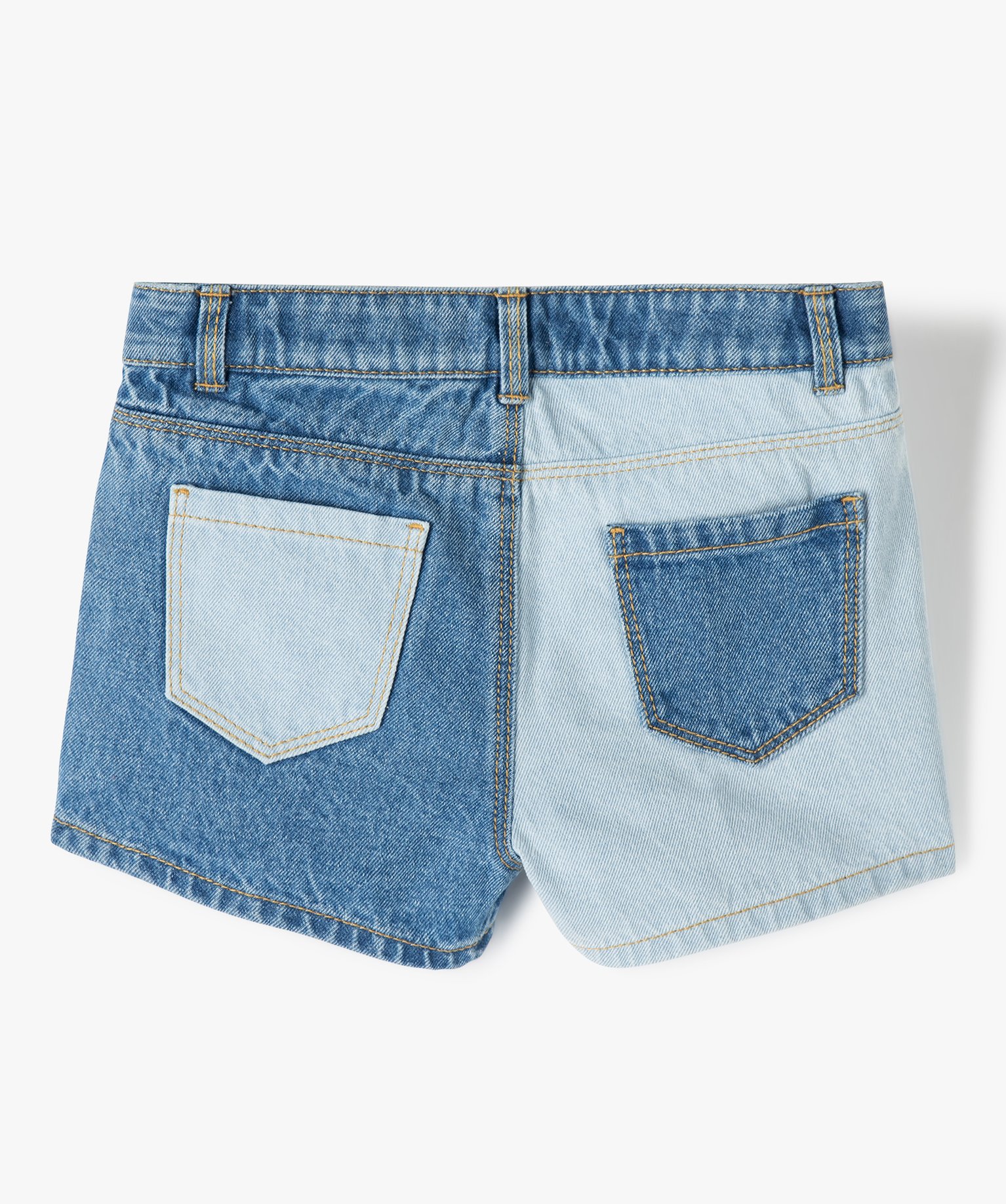 Short en jean fille bicolore stone | GEMO