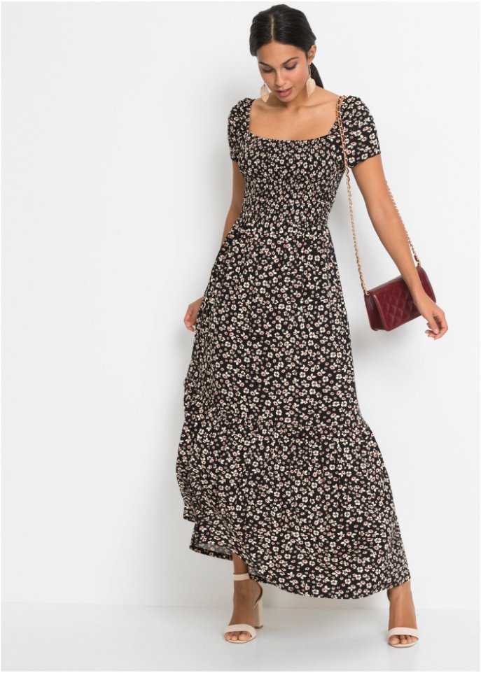 Bedrucktes Maxikleid aus nachhaltiger Viskose