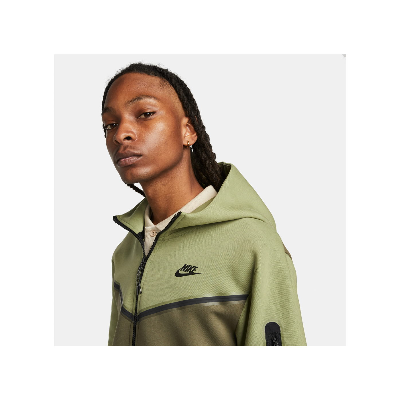 Nike Tech Fleece Windrunner Grün Schwarz F334